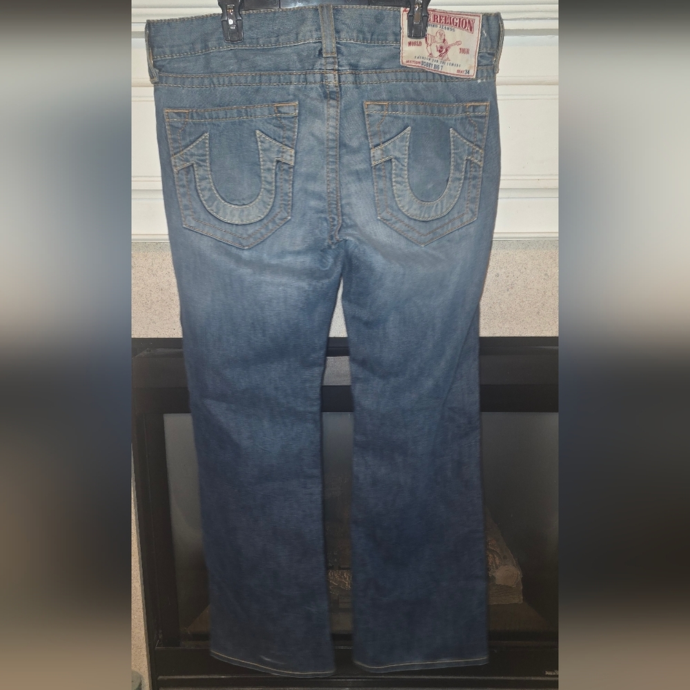 True Religion Men's Bootcut Jeans in Blue